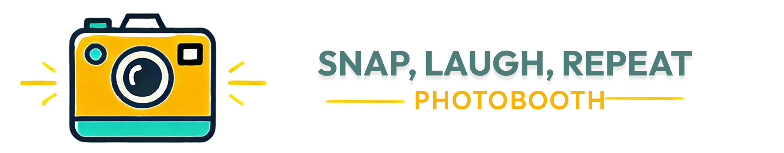 Snap, Laugh, Repeat Photobooth Logo